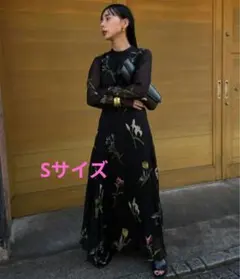 極美品♡グレースコンチネンタル　ボタニカル　刺繍　ロングスカート マキシ　シアー 極美品♡グレースコンチネンタル ボタニカル 刺繍 ロングスカート