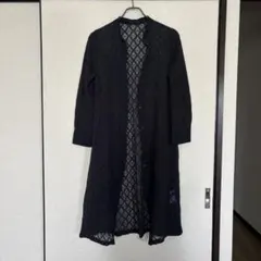 ブージュルード　ネイビー レース ロングシャツ 長袖のサムネイル