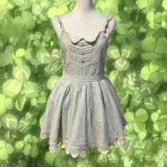 LIZLISA 姫カジ 希少 花柄 レースアップ 長袖ワンピース 白 - メルカリ