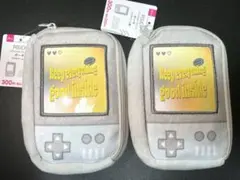 Y2Kゲーム機ポーチ2個セット グレー 灰色新品未使用 ダイソーのサムネイル