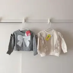 【新品タグ付き】しまむら　裏起毛・裏シャギートレーナー　90