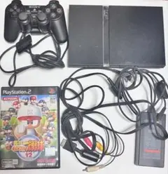 PS2本体 SCPH-70000 ブラック　コントローラー　セット　パワプロ