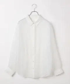 PAGEBOY ラインストーンシアーシャツ オフホワイト 白 キラキラ