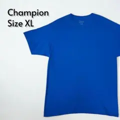 Champion チャンピオン 半袖Tシャツ ハイチ製 ブルー XL【564】