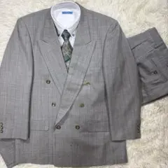 vintage イヴサンローラン ダブルスーツ セットアップ グレー YSL