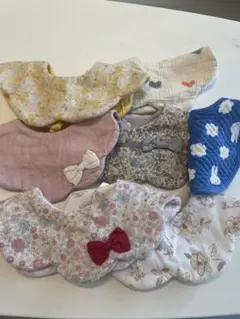 ベビー スタイ 7枚セット 花柄 リボン