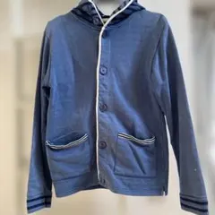 ネイビー フード付きパーカー