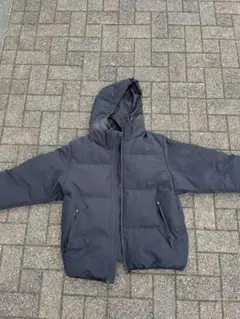 00s 黒 フード付きダウンジャケット