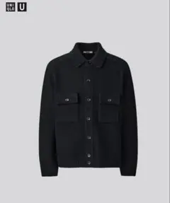 ユニクロ　UNIQLO U ラムニットジャケット　黒　L