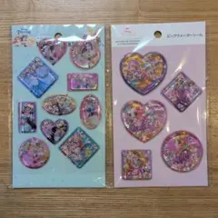 【新品未開封】セリア ディズニープリンセス ビッグウォーターシール 2種セット