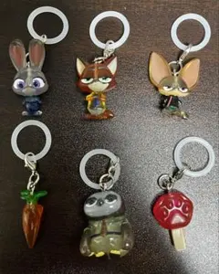 ズートピア1 カプセルトイ 全6種 めじるしアクセサリー コンプリートセット