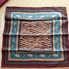 Jim Thompson ジムトンプソン シルクスカーフ 象柄 ゼブラ柄