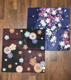 新品　大正浪漫　花柄　和柄　ハンカチ　2枚セット　日本製