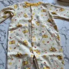 ベビーロンパース 裏起毛 80 プーさん