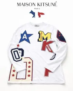 maison kitusne カレッジ ロンT Tシャツ M キツネのサムネイル
