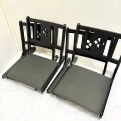 접이식 좌석 의자, 복고풍 일본식 블랙 우드 그레인 목재 좌석 의자, 료칸 스타일, 4 세트