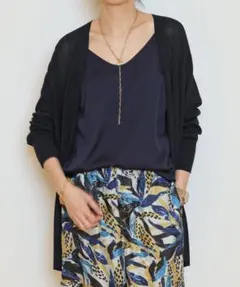 MUSE de Deuxieme Classeショートカーディガン ネイビーのサムネイル