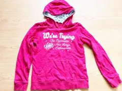ピンク フード付き パーカー