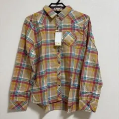 Rose Dot チェック柄 コットンシャツ Lサイズ