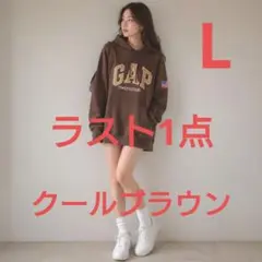 GAP パーカー タイムズスクエア クールブラウン L