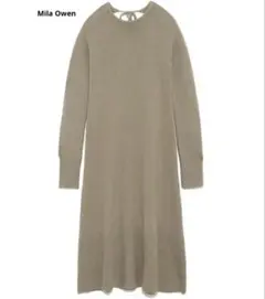 Mila Owen ミラオーウェン ニットワンピース グレー サイズ1 リボン