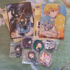 鬼滅の刃　１番くじ　ラバーキーホルダー　メタリックアートパネル