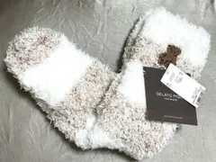 ジェラートピケ ルームソックス ベア ボーダーソックス