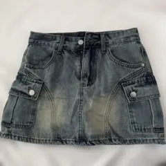 y2k グランジ デニムスカート ミニスカート