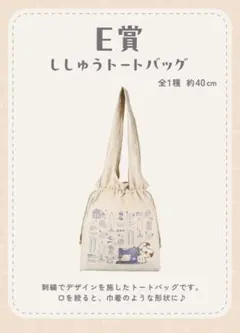一番くじポケピース　E賞ししゅうトートバッグ