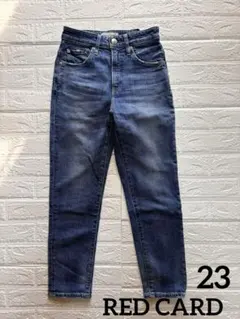 ⭐︎RED CARD⭐︎ スキニーデニム ハイウエスト ダークブルー 23