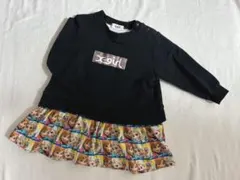 【美品】エックスガールステージス アナ雪コラボ ワンピース 90のサムネイル
