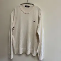 【美品】POLO ポロ　ニット　ポニー刺繍　アイボリー　 L