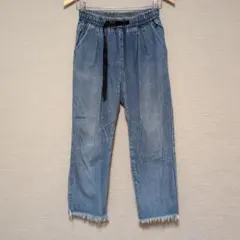 デニム ストレート ダメージ パンツ