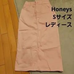 Honeys レディース Sサイズ ピンク タイトスカート　スリット入り