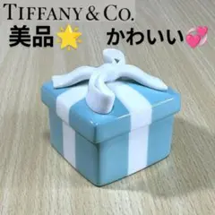 【美品】ティファニー ミニブルーボウボックス リボン ジュエリー 小物入れ