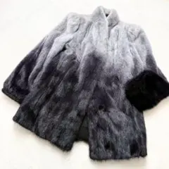 新品タグ付◇ミンク 毛皮 コート リアルファー 袖絞り グラマミンク