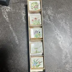 花柄陶器箸置き6個セット
