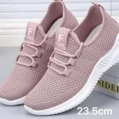 ピンク 23.5cm 新品 スニーカー ジム ウォーキング　運動 カジュアル