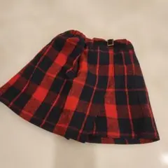プティマイン　キュロット　スカート　チェック　120　新品　赤　黒