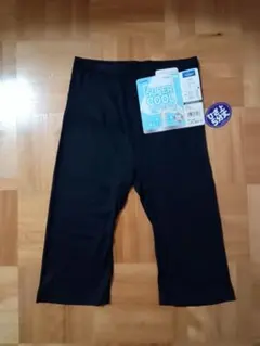 GUNZE☆SUPER COOL SEAMLESS ブラック M レギンス5分丈