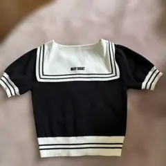 MARY QUANT セーラー襟ニット 半袖のサムネイル