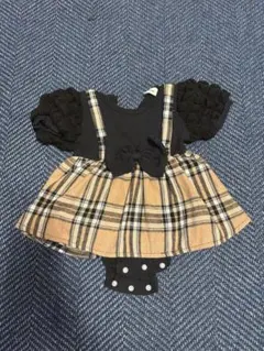 【新品未使用】ベビー服 ロンパース 3〜6ヶ月 女の子 チェック柄 韓国風