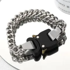 ローラーコースターバックル チェーンブレスレット ステンレス製 22cm 新品
