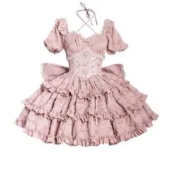 ゴスロリ・ロリータドレス ピンク コスプレ