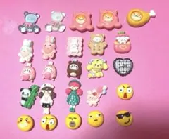 デコパーツ、顔文字、可愛い動物パーツ25個まとめ売り！アソート、送料込み！