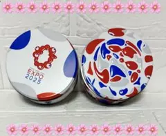 大阪・関西万博　ゴーフル　空き缶2点　神戸風月堂