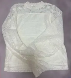 アースミュージックアンドエコロジー　トップス　レース　アイボリー