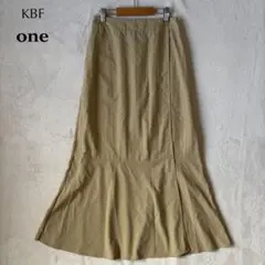 KBF｜ケービーエフ｜ナイロン マーメイド ロングスカート ベージュ