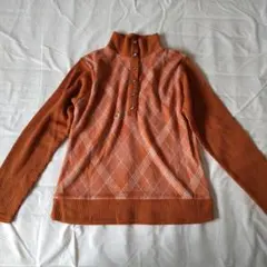 セーター　ニット　長袖　オレンジ系