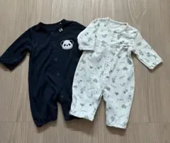 2wayカバーオール 2枚セット パンダ サーカス柄 50〜60